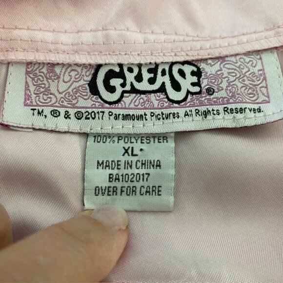 GREASE Pink Ladies Pink Satin Bomber Jacket XL - Picture 8 of 13